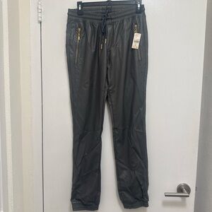 Riflessi Faux Leather Joggers